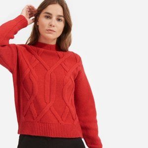 Everlane Cable Mock Neck Sweater